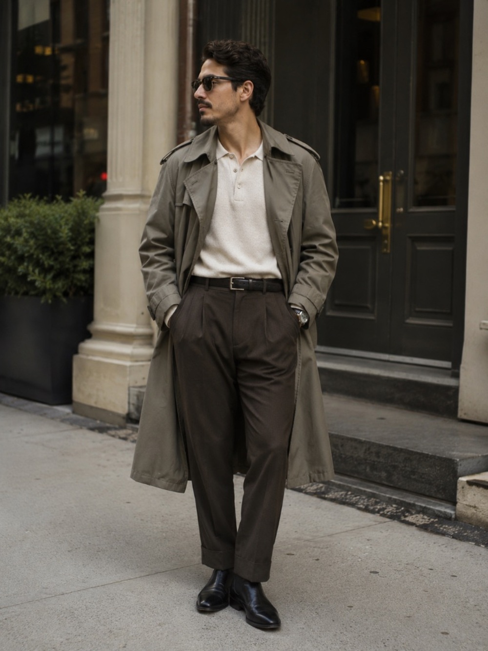 Vintage Bill Blass Trench Coat, 38 Short